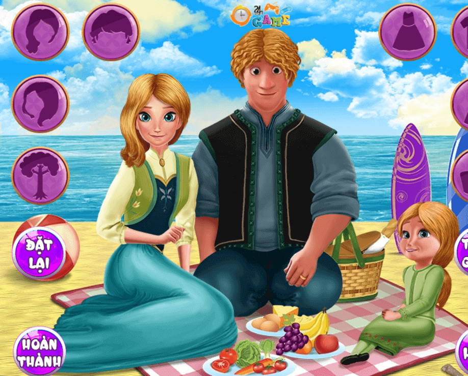 game gia đình anna đi picnic