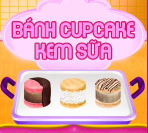 game bánh cupcake kem sữa